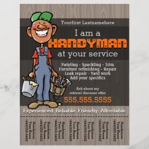 Handy Man.Carpenter.Plumber.Painter.Afro American Flyer