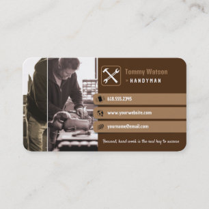 Handy Man   Construction   Contractor Business Card