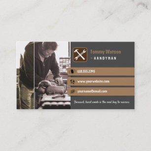Handy Man   Construction   Contractor Business Card