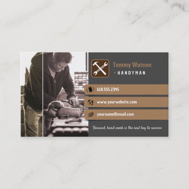 Handy Man | Construction | Contractor Business Card (Front)