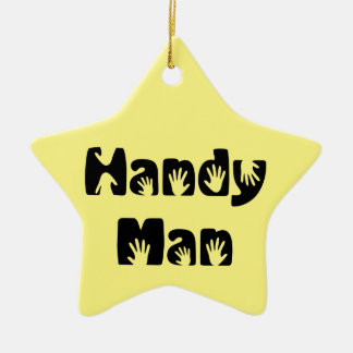 Handy Man T-Shirt Ceramic Ornament
