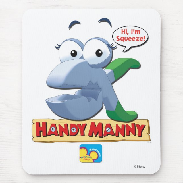 Handy Manny Squeeze Hi, I'm Squeeze! Disney Mouse Pad (Front)