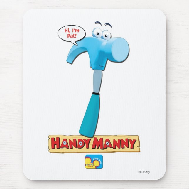 Handy Manny's Pat the Hammer, "Hi, I'm Pat!" Mouse Pad (Front)