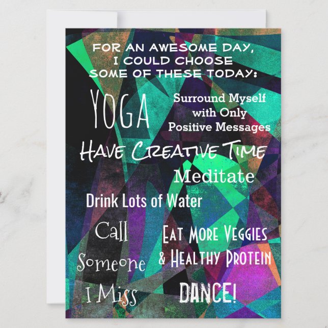 Handy Self-Motivation Reminders for an Awesome Day (Front)