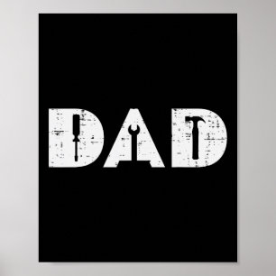 Handy Tools Funny Fathers Day Mechanic Daddy Papa  Poster