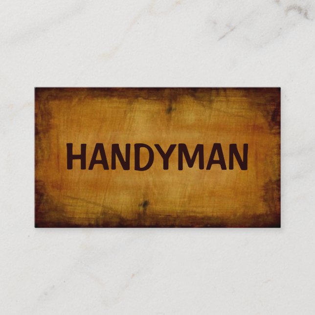 Handyman Antique Carte de visite (Devant)