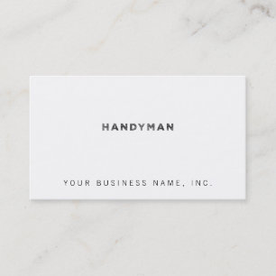 Handyman [Black Letterpress Style] Business Card