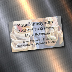 Handyman Business Card Magnets Handouts