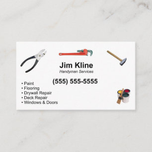 handyman business card maintenance man home repair