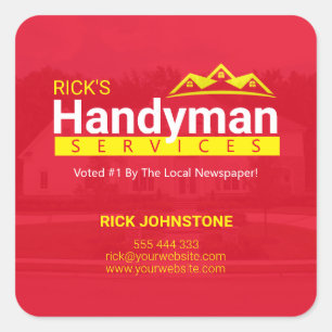 Handyman Business Stickers- Home Business Square Sticker