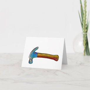Handyman carpenter home repair hammer thank you card