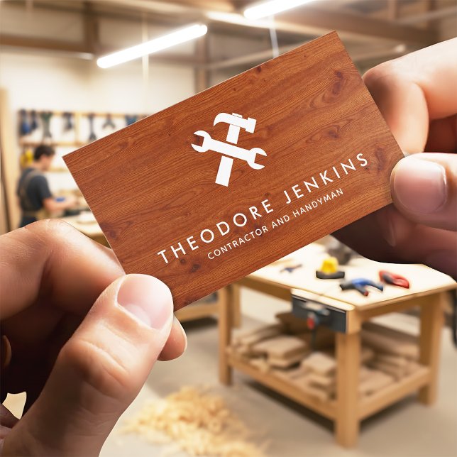 Handyman Carpenter Repair & Maintenance Service  Business Card (Creator Uploaded)