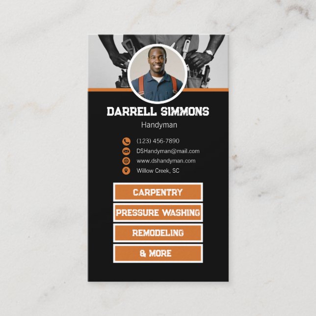 Handyman | Carte de visite du collaborateur de mai (Devant)
