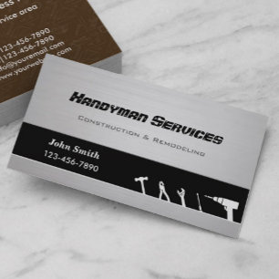 Handyman cartes de visite remodelage de constructi