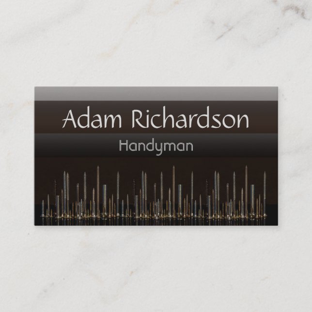 Handyman, Construction, Builder,  Carpenter, Business Card (Front)