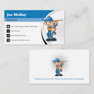 Handyman   Construction   Contractor Business Card