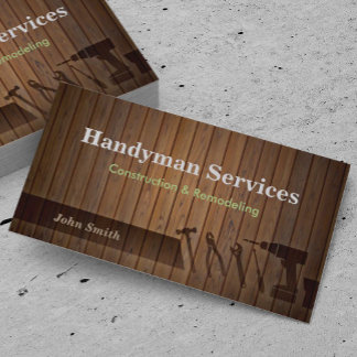 Handyman construction remodeling business cards
