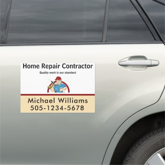 Handyman Contractor Home Repair Car Door Zazzle.ca
