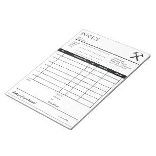 Handyman Contractor Rustic Wood Hammer Logo Notepad