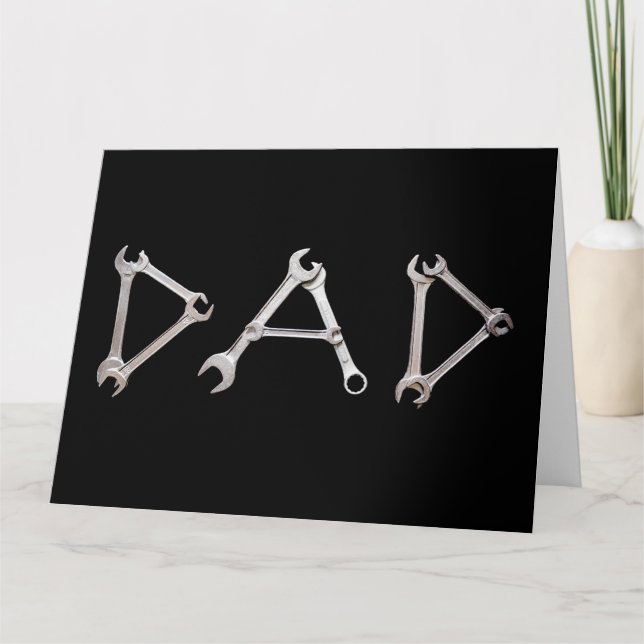 Handyman DAD – Wrench Tools Father’s Day Thank You Card (Front)