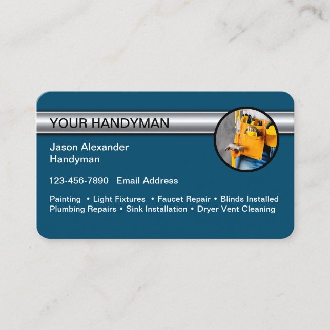 Handyman Design Carte de visite unique (Devant)