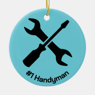 Handyman Design Ceramic Ornament