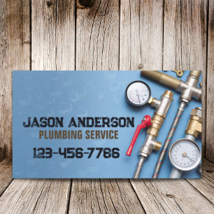 Handyman Faucet Pipe Pluming Service Plumber Business Card