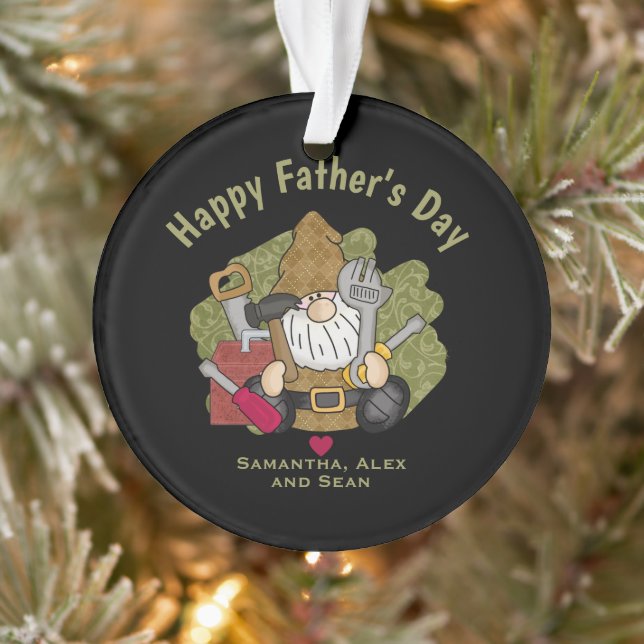 Handyman Garden Gnome customisé et personnalisé (Arbre)