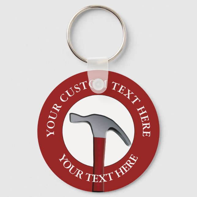 Handyman Hammer Icon Keychain (Front)