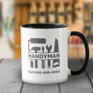 Handyman - Hardware Tools Monogram Mug