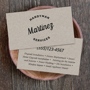 Handyman Home Improvement Business Card
