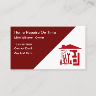 Handyman Home Maintenance Business Cards