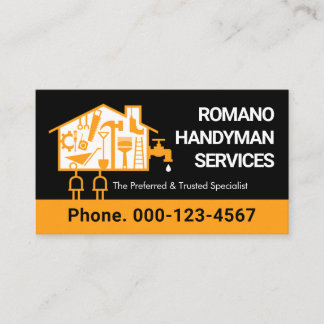 Handyman Home Repairs Frame Business Card