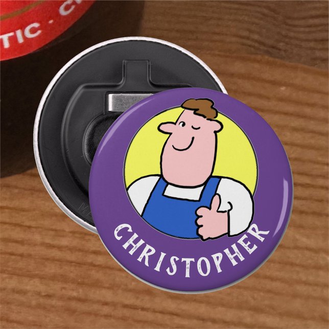 Handyman Image with Name. Labourer Bottle Opener (Creator Uploaded)