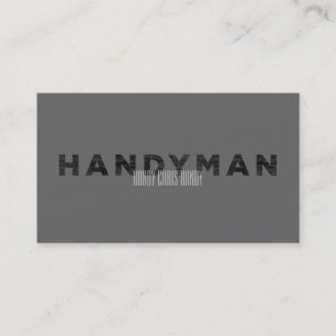 Handyman [Letterpress Style] Business Card