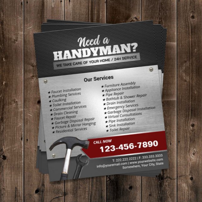 Handyman Maintenance Service Professional Metal Flyer (Creator Uploaded)