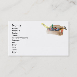 Handyman, Name, Address 1, Address 2, Contact 1... Business Card