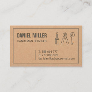 Handyman Outils Carte de visite de texture