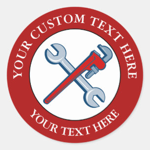 Handyman Plumber Icon1 1/2" Classic Round Sticker