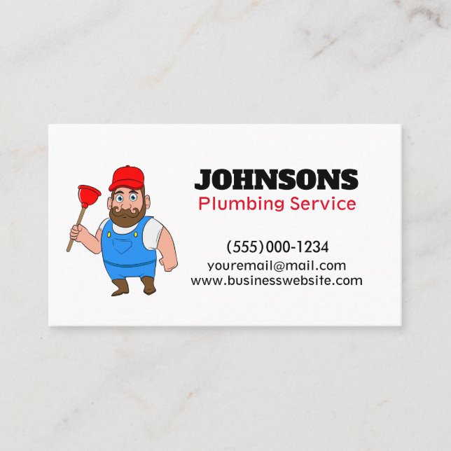 Handyman Plumber Maintenance Business Card (Front)