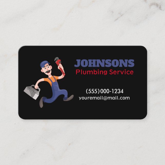 Handyman Plumber Maintenance Service Business Card (Front)