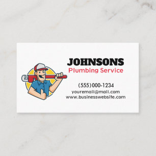 Handyman Plumber Wrench Maintenance Business Card