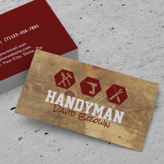 Handyman Professional Carpenter House Repair  Business Card (Creator Uploaded)