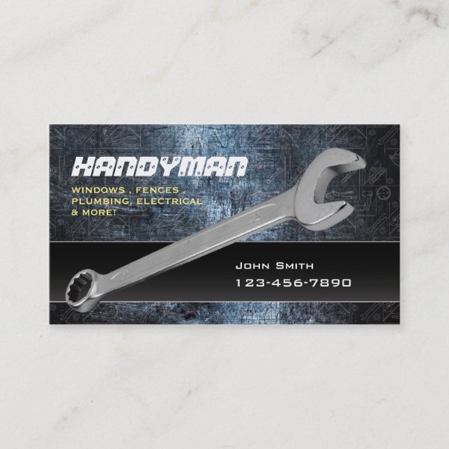 Handyman repair professional business cards (Front)