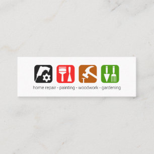 Handyman Repair Tools Icon Mini Business Card