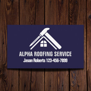 Handyman Roof Repair Construction Roofing Roofer Business Card