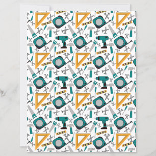 Handyman Scrapbook Paper in Blue