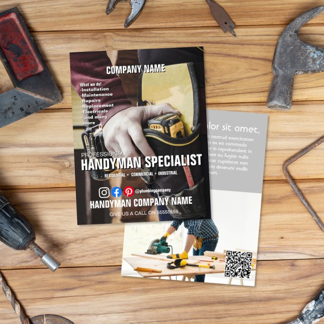 Handyman Services carpenter joiner small Business Flyer (Creator Uploaded)