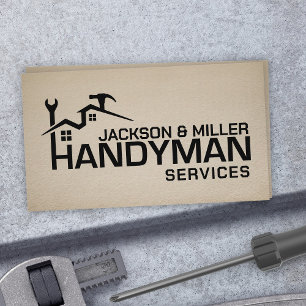 Handyman Services Cool Simple Business Card