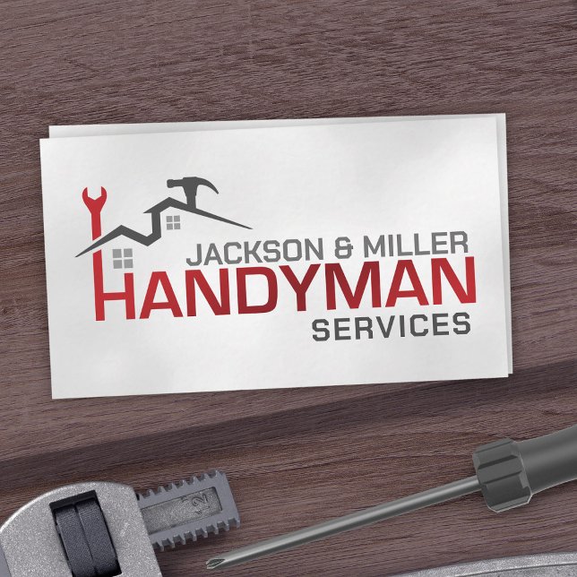 Handyman Services Cool Simple  Business Card (Creator Uploaded)